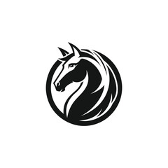 horse logo design vector 