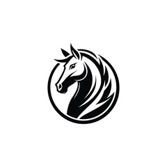 horse logo design vector 