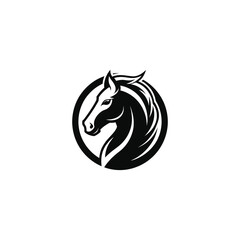 horse logo design vector 