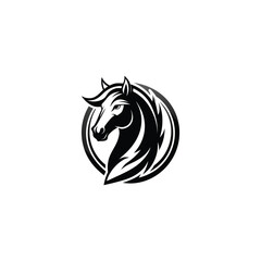 horse logo design vector 
