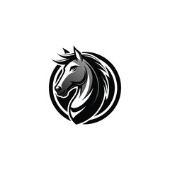 horse logo design vector 