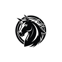 horse logo design vector 