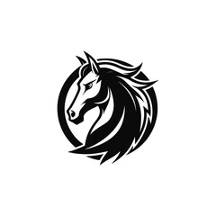 horse logo design vector 