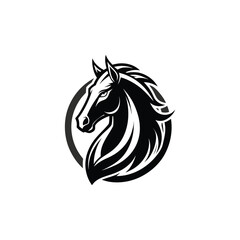 horse logo design vector 