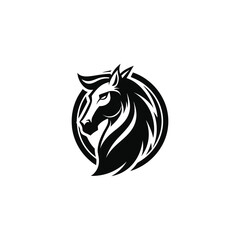 horse logo design vector 