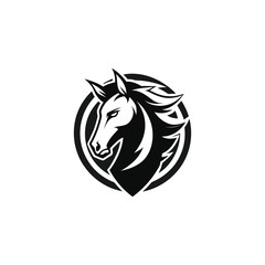 horse logo design vector 