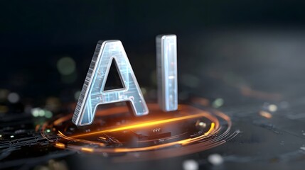 Modern technology with glowing futuristic circuits