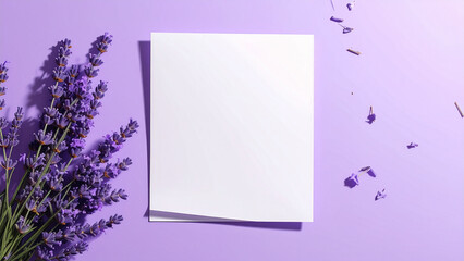 Blank Brochure Paper Mockup on Bright Color Background for Branding