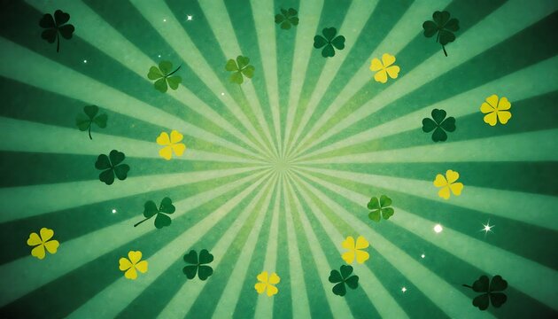 Festive st. patrick's day green shamrocks background with sparkles. Saint Patrick's Day, St Paddy's Day, St Patty's Day - Irish National Holiday and Cultural Celebration, created with generative ai