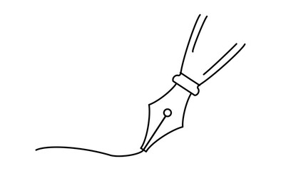 趣味の日記：万年筆で綴るシンプルなアイコンイラスト