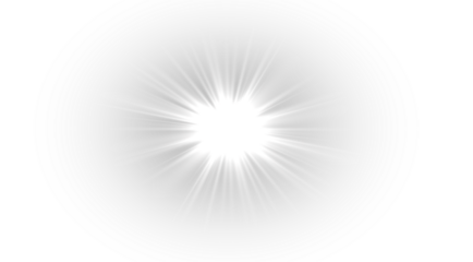 Glimmering purple sunburst with glowing rays, sparkling light, and radiant lens flare creating magical overlay backgrounds for sun and spotlight projects.