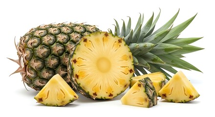 pineapple on white background