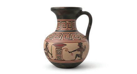 antique vase isolated on white