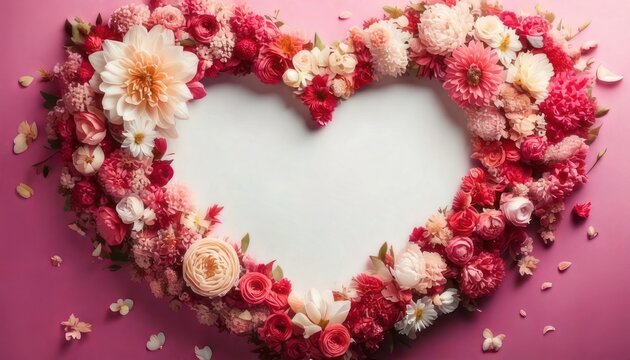 Floral Heart - A Romantic Valentines Day Arrangement of Flowers.