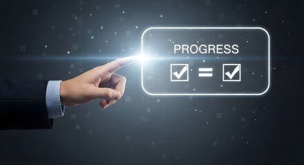 Concept of progress and achievement in business and technology