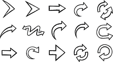 Set of directional arrows icon