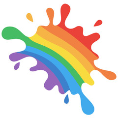 Rainbows Splatter Shape Graphic Resource Element