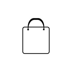 flat vector icon of purchasing bag device tool