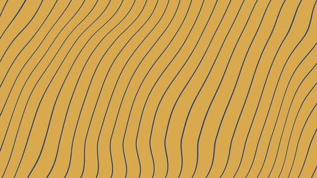 Golden abstract background with flowing parallel lines, smooth movement