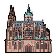 Fototapeta premium A gothic-style cathedral with a large rose window
