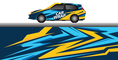 Sports car decal wrap design, car wrap background, racing wrap design,  abstract car decal design