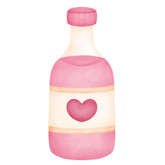 Japanese Food Watercolor Illustration. ideal for Food, Valentine&rsquo;s Day, graphics, romantic branding, stickers, and social media visuals.