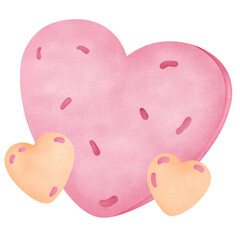 Snack Japanese Food Watercolor Illustration. ideal for Food, Valentine&rsquo;s Day, graphics, romantic branding, stickers, and social media visuals.