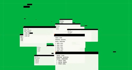 Initial spread starting pale-gray UI panels grouping on transparent canvas forming status dashboard
