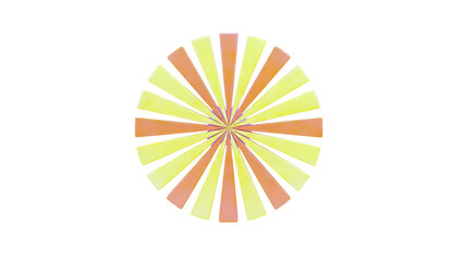 Sunburst Pattern - Yellow and Orange Spokes