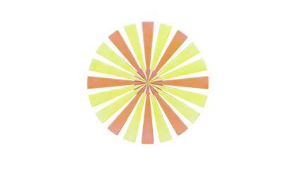 Sunburst Pattern - Yellow and Orange Spokes