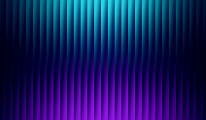 Abstract vertical stripes with purple and turquoise gradient lighting