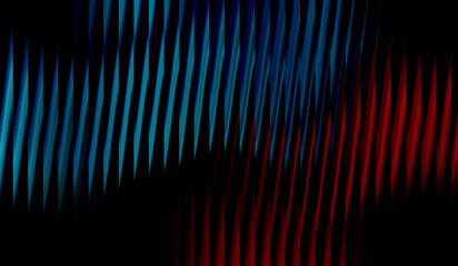 Dark abstract background with slanted red and blue metallic streaks