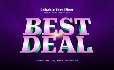 Obraz premium Best Deal Editable Text Effect – Bold Discount Promotion Typography for Banner, Poster, and Social Media