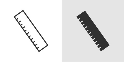 Fototapeta premium Ruler Icon representing measurement, precision, design, and geometry.