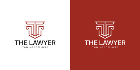 Professional Law Firm Logo Design with Classic Letter Emblem