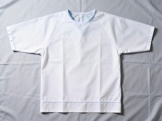 White Shirt with Blue Accents