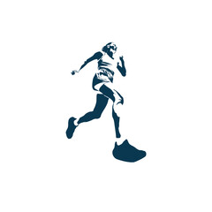 ultra trail running logo vector