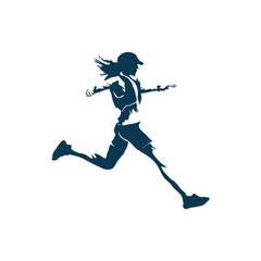 ultra trail running logo vector