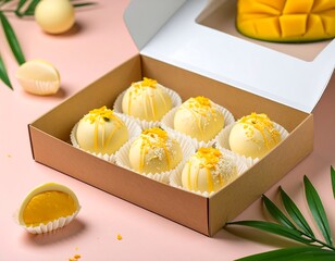 Premium white chocolate truffle with smooth mango cream filling