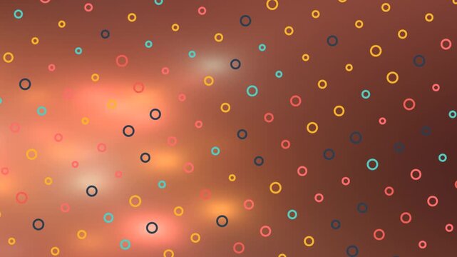 Exploring Colorful Circles on Warm Blurred Background
