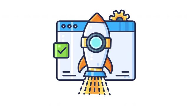 Traffic Boost Animated Icon. Seamless Looping