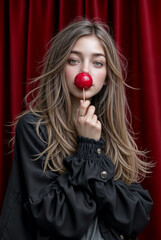 a girl with a lollipop