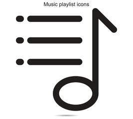 Music playlist icons