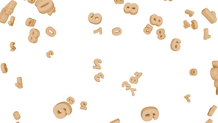 Falling Alphabet Letters on Black Background