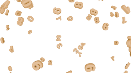 Falling Alphabet Letters on Black Background