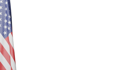 United States Flag on Black Background