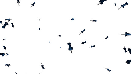 Floating Paperclips on Black Background