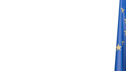 European Union Flag on Black Background