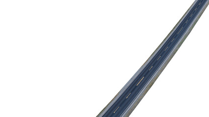 Aerial View of Empty Highway at Night