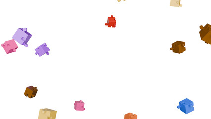 Colorful Pixelated Characters on Black Background